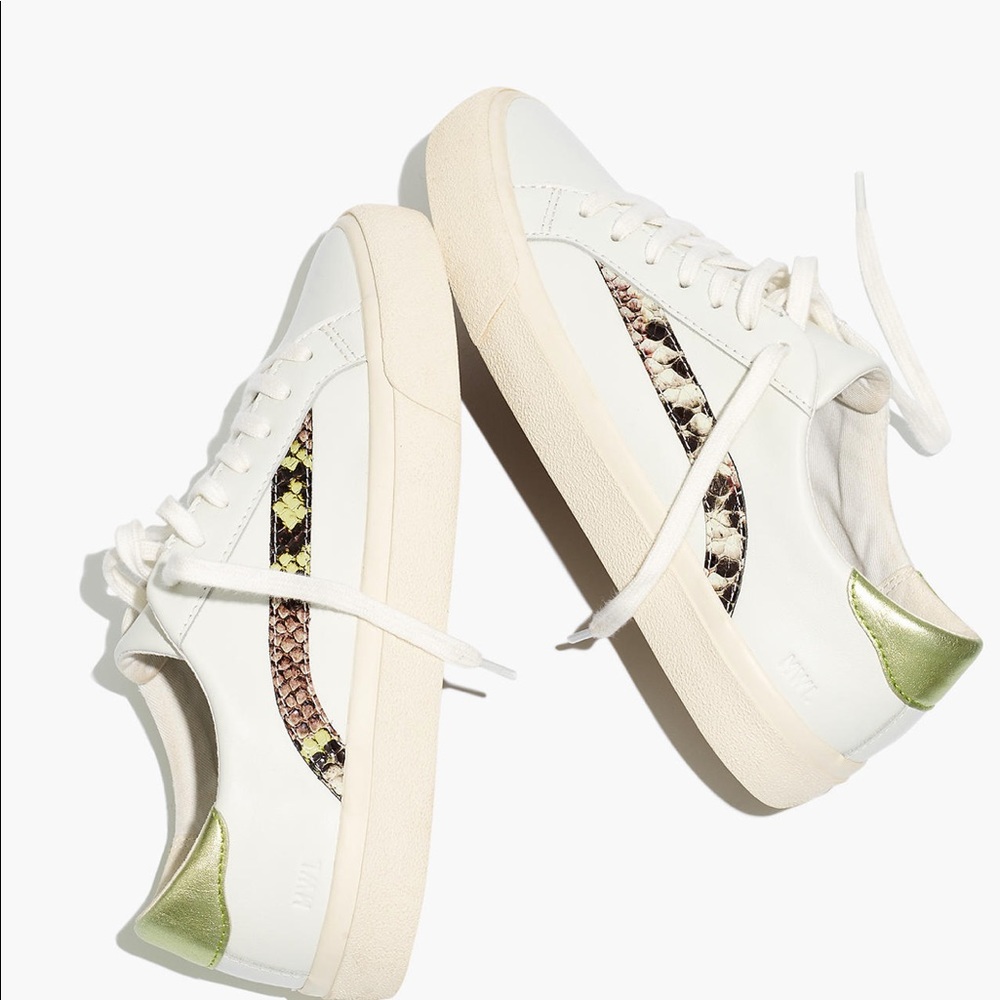 Madewell Sneakers Snake-Embossed  Metallic Leather